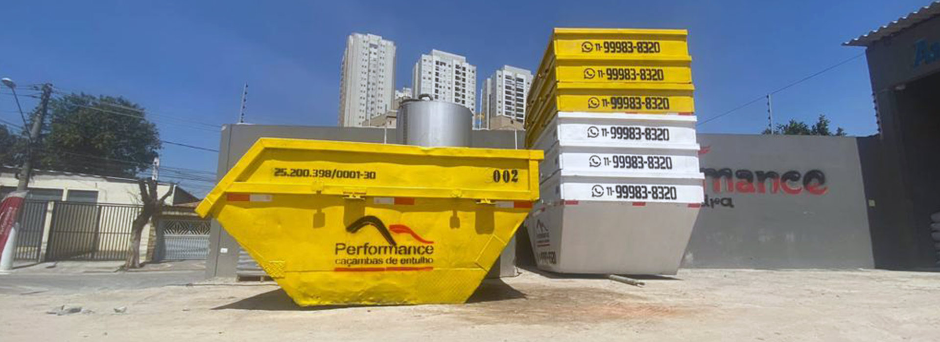  - Performance caçambas de entulho