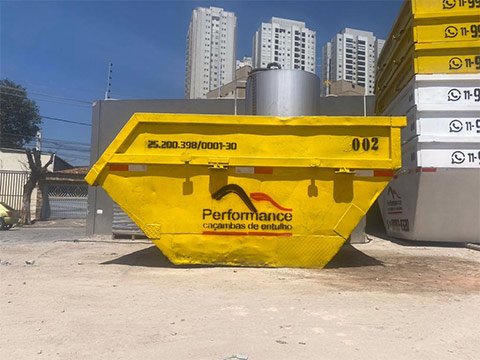 Performance caçambas de entulho